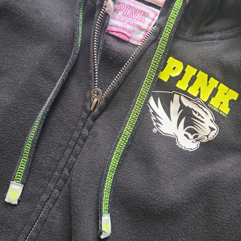 Victoria’s Secret PINK Missouri Tigers Womens Medium Zip Up Vintage Mizzou - Picture 4 of 7